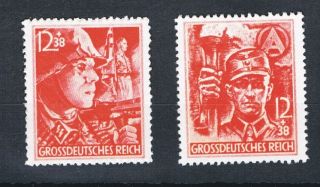 Deutsches Reich 1945, Michel 909 910 facsimile