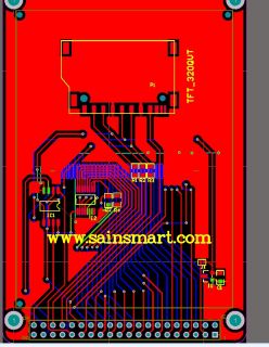DELager SainSmart 3.2 TFT LCD Modul+Touch Panel+PCBAdapter SD Reader