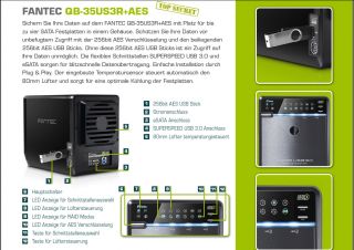 FANTEC QB 35US3R AES USB3.0 eSATA 12000 GB (4x 3000 GB) 4250273452532