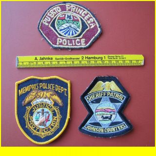 Stück Aufnäher patches USA MEMPHIS POLICE Puerto Princesa SHERIFF
