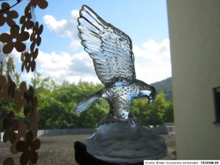 Glasfigur Glas figur Adler fängt Fisch Paperweight Glasobjekt 908g