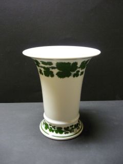 Meissen Porzellan Vase Kratervase Weinlaub 14 cm