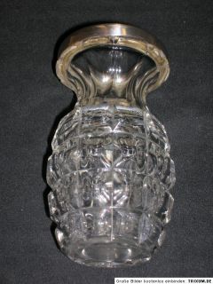 Vase Bleikristall und Silber 935