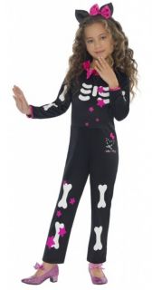 Hello Kitty Kinder Kostüm Halloween Star Skeleton Gr.S & M 37936 Neu