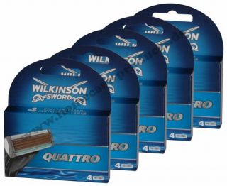 Wilkinson Sword QUATTRO Ersatzklingen, 20 Stück (5 x 4er Pack)