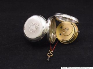 englische Taschenuhr L. ROSENBERG LEEDS Silber Pocket watch antik