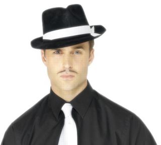 Mafia Capone Gangster Hut schwarz Mafiahut 20er Jahre