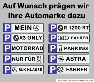 Parkplatzschild Parkschild Parkplatzkennzeichen Parkkennzeichen