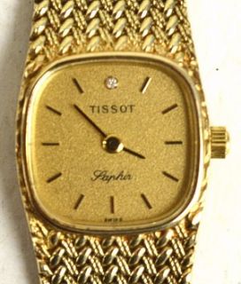 TISSOT SAPHIR 585 GOLD Uhr Damenuhr Golduhr DIAMANT  37,15 gr