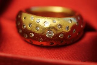 Gold Ring 999 Diamant Brillant Reingold