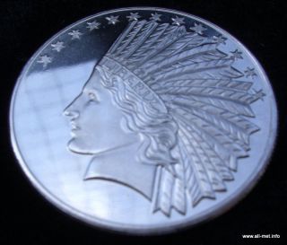 Indian Head 10 Golddollar 1oz.tr 999fein Silberbarren