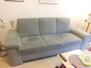 Couch Sofa 3 Sitzer Graphitgrau Hochwertige Microfaser NP 999 Wandsofa