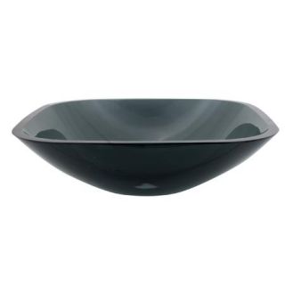 Elements of Design EDVSQFK4 1/2 thick square Temper Glass Sink, Black