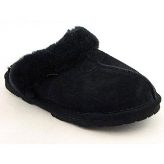  Bearpaw Tegan Slippers Winter Scuffs Shoes Black Womens Shoes
