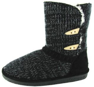 Bearpaw Abigail Low Knit Boots (6 B(M) US, Black) Shoes