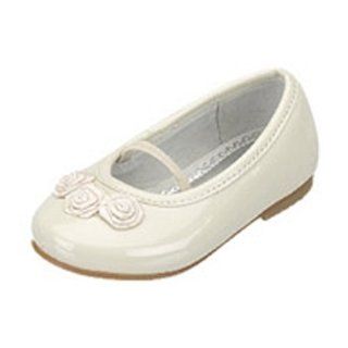  Toddler Little Girls Ivory Rosette Dress Shoes 5T 2 IM Link Shoes