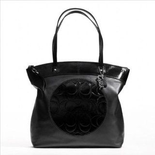 Leather Laura Logo Signature Zip Bag Purse Tote 18336 Black Shoes