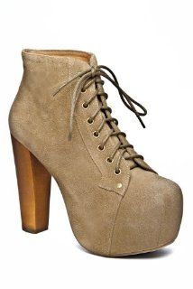  Jeffrey Campbell Lita High Heel Bootie   Taupe Suede Shoes