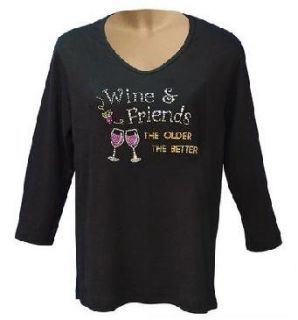 Cactus Bay Apparel Wine and Friends the Older the Better