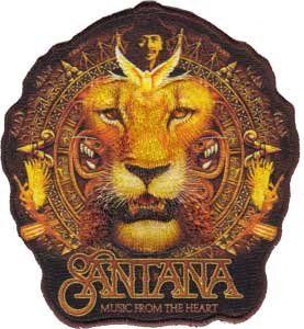 Novelty Iron on Patch   Music Themed Santana Lion