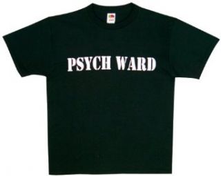 PSYCH WARD   Black Two Sided Imprinted Tee, XX Large