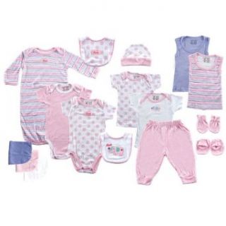 16 Piece Deluxe Layette Set, Pink Clothing