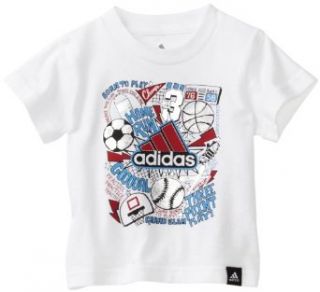 Adidas Baby boys Infant Sketch Perform Tee, White, 3