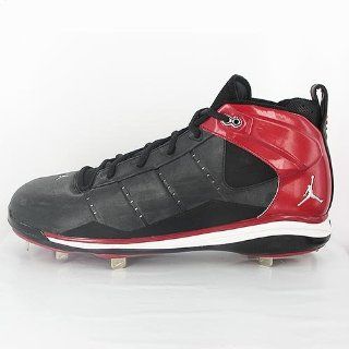 com Nike Jeter Vital Baseball Cleats (Black/Chrome/Pro Red) 14 Shoes