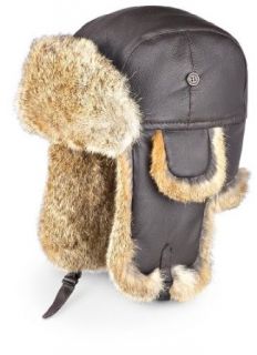 Guide Gear Leather Rabbit Fur Hat Clothing