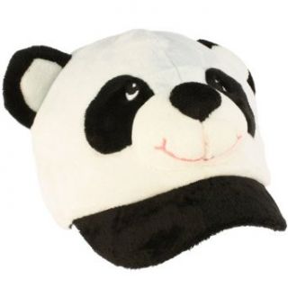 Winter Panda Bear Animal Fuzzy Plush Cadet Cap Hat