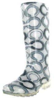 COACH Pixy Printed Womens Rain Boots Size 11 Shoes
