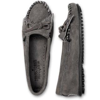 Eddie Bauer Minnetonka Tie Mocs, Gray 6.5M Shoes