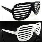STRONGER SHUTTER SHADES HIP HOP SUNGLASSES BLACK AND WHITE Shoes