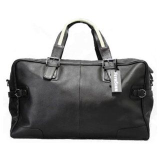 weekender (holdall) in genuine black leather (20 x 13 x 7 in.) Shoes