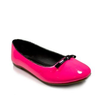 Soda Shoes Oxton IIS   Girls Patent Flats Neon Colors