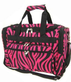  Zebra Hot Pink Black Trim Duffel Gym Cheer Dance Bag 22 Clothing