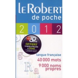 DICTIONNAIRE LE ROBERT DE POCHE (EDITION 2012)   Achat / Vente livre