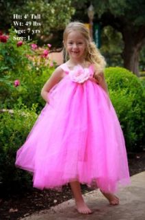 Hot Pink Flower Girl Dress For Weddings Tutu Dress for