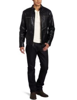 Kenneth Cole Mens Moto Jacket Clothing