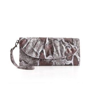 Style&Co Pleated Wristlet Wallet Purple Snake