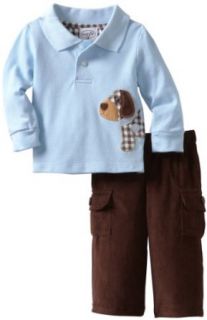 Mud Pie Baby Boys Infant Puppy 2 Piece Polo Shirt Set