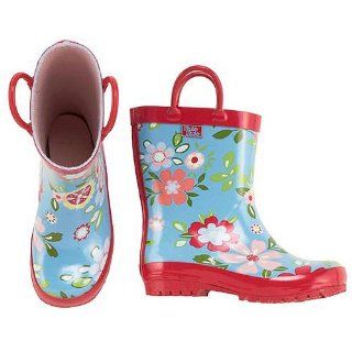 Toddler Little Girls Blue Floral Rain Boots 5 4 Pluie Pluie Shoes
