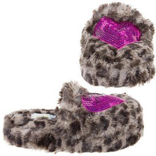 Scuff With Sequins Heart Girls Indoor Slipper Pink Combo 3/4 Shoes
