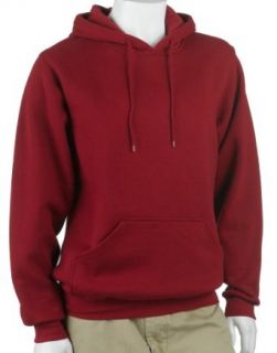 Soffe Mens Classic Hooded Sweatshirt, Cardinal, Large