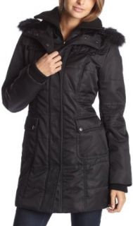 Jessica Simpson Womens Bonded Jacket With Zip Closure