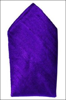 Royal Purple Dupioni Silk Handkerchief   Full Sized 16x16