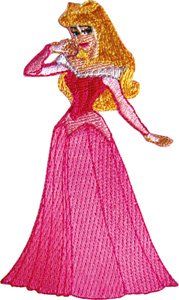 Sleeping Beauty Princess In Ball Dress Embroidered Iron on