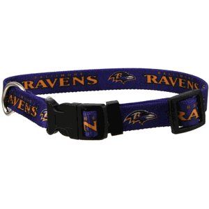 Baltimore Ravens Adjustable Pet Dog Collar (Small) Sports