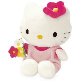 Peluche Hello Kitty 15 Cm Rose + Fleurs JEMINI   Achat / Vente PELUCHE
