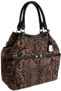 Cole Haan Jitney Python Print B37025 Tote,Black/Cove,One Size Shoes